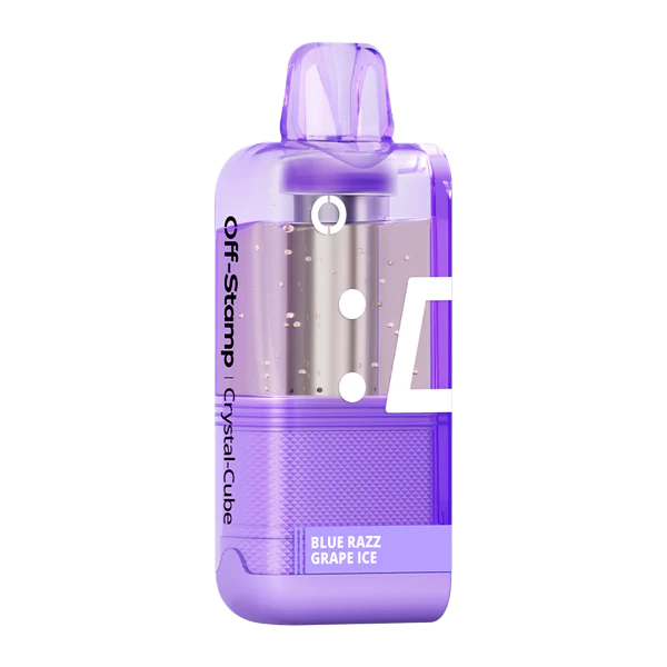 Off Stamp Crystal Cube 35K Pod Blue Razz Grape Ice Disposable Vape - Black Coral